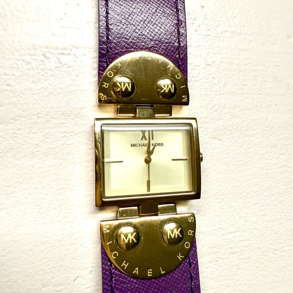 Michael Kors Gold and Purple Women's Watch